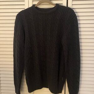 French Connection Navy Cable Knit Crewneck Sweater